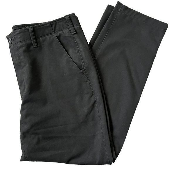 NWOT Eddie Bauer Pants Men's 38 X 32 BLACK Slash Pockets Zip Closure Back Pocket - Picture 1 of 16